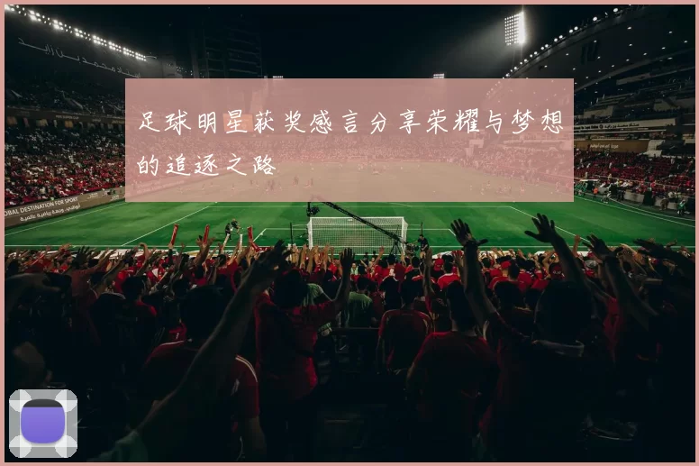 足球明星获奖感言分享荣耀与梦想的追逐之路